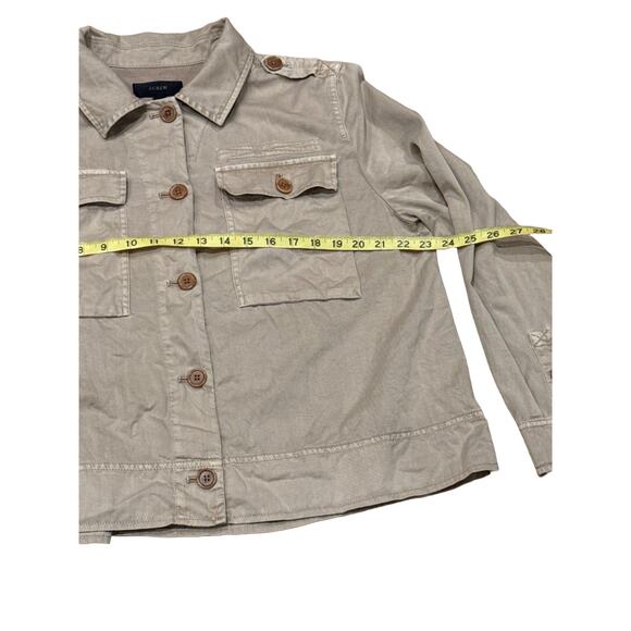 J.Crew Military Downtown Long Sleeve military Field Jacket Tan Women's Large - Picture 8 of 9